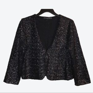 VELVET Sequin Embellished cardigan jacket Anthropologie Sz M
